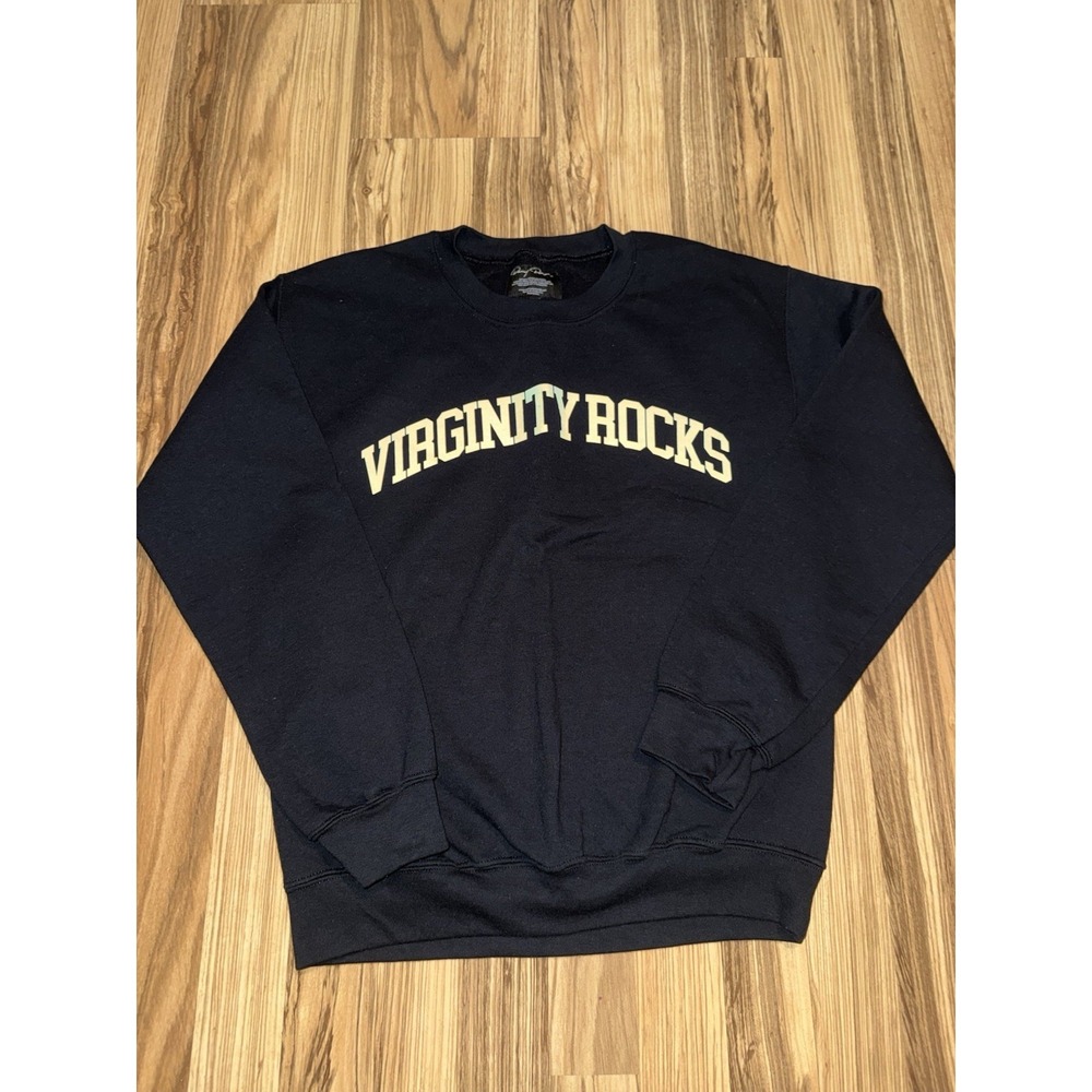 Danny Duncan Virginity Rocks Black Crew neck Sweatshirt Sz Small‎ Spell Out